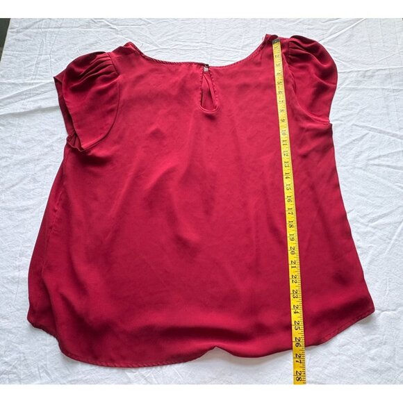 Zenobia Red Blouse Womens Size 3XL Top Keyhole Back Accent - Picture 6 of 9